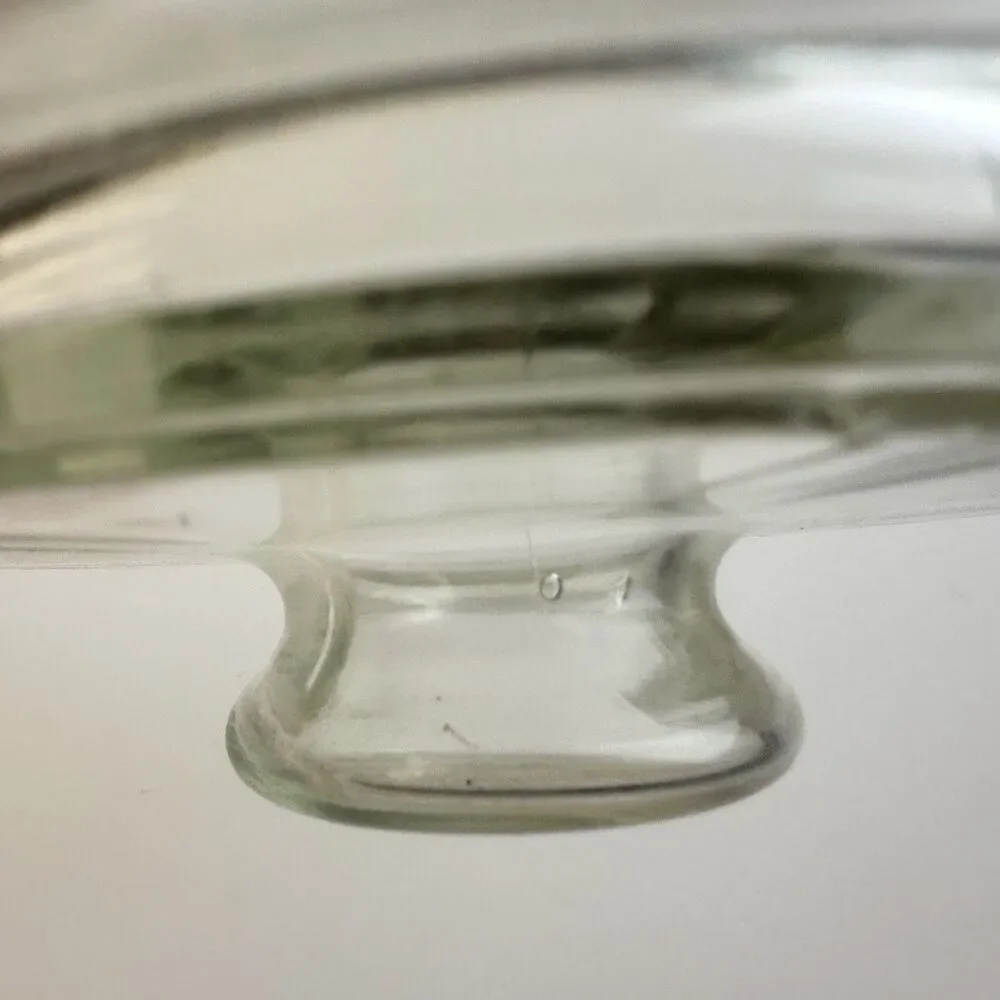 6” Diameter Clear Glass Candy Snack Jar Lid For 5” ID Opening Vintage Unmarked